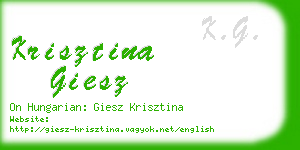 krisztina giesz business card